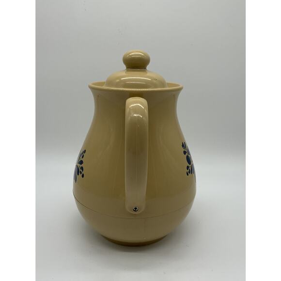 Vntg Pfaltzgraff Melamine Insulated Carafe Folk Art Blue Bird Cottage Core Read - Picture 3 of 9